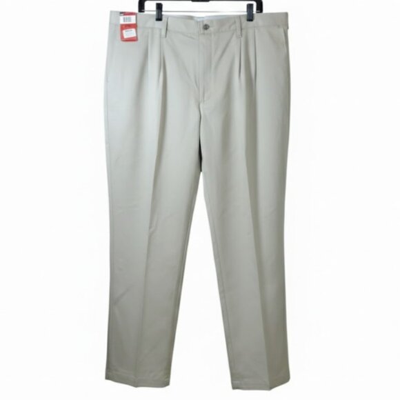 Lee Other - Lee Stain Resistant Khakis Men’s Dress Pants Double Pleat 44x30 New With Tags